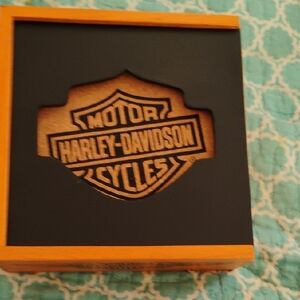 Harley-Davidson set of four cork coasters in one case